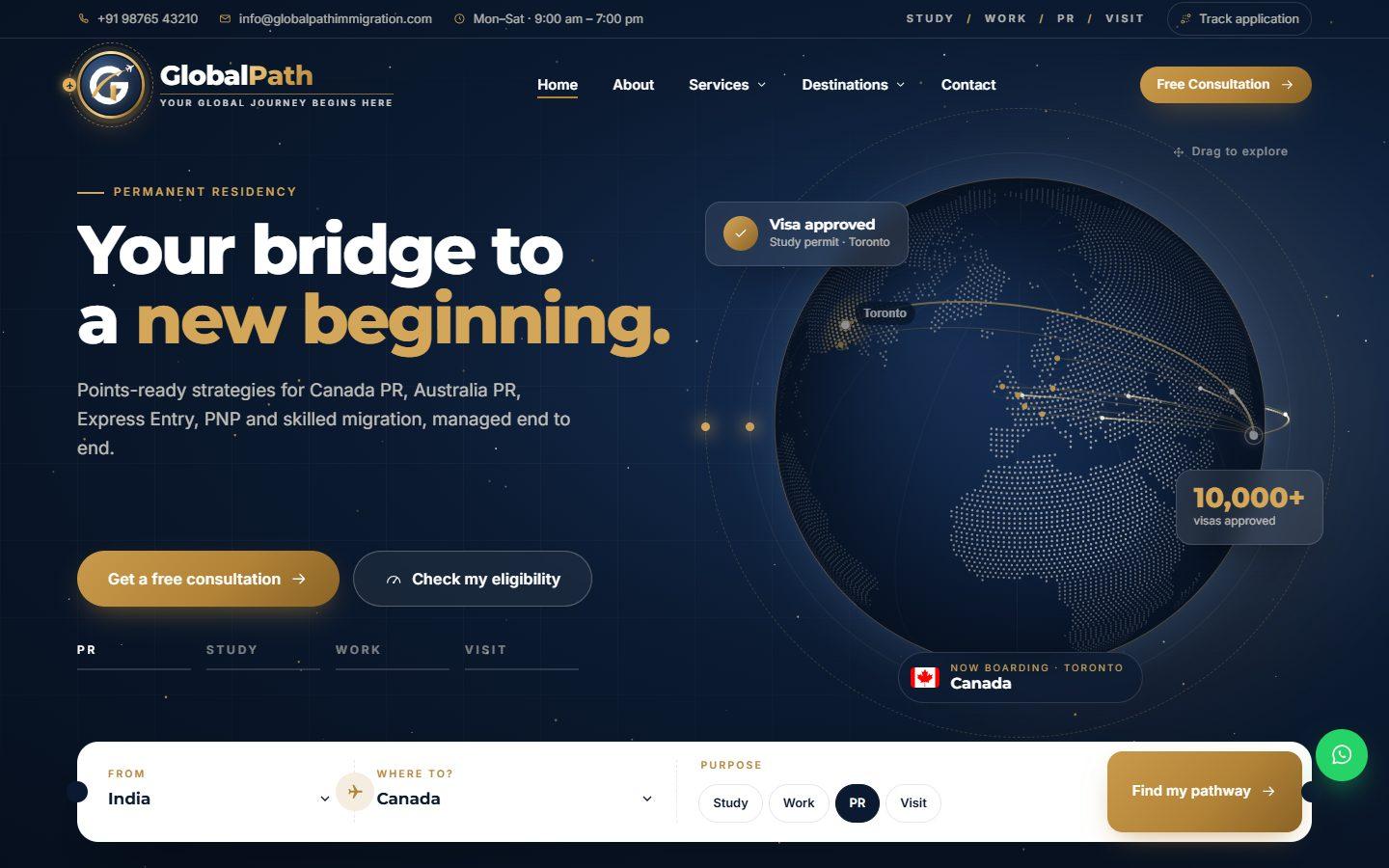 GlobalPath website homepage